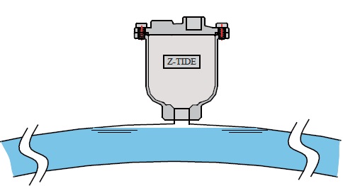 Z-Tide 방화용 에어벤트 밸브의 설치 스케치